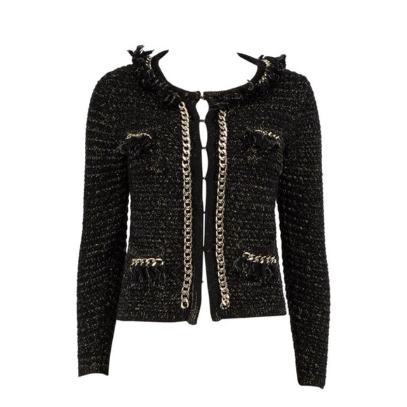 Elegant Black Tweed Blazer - Picture 1 of 10